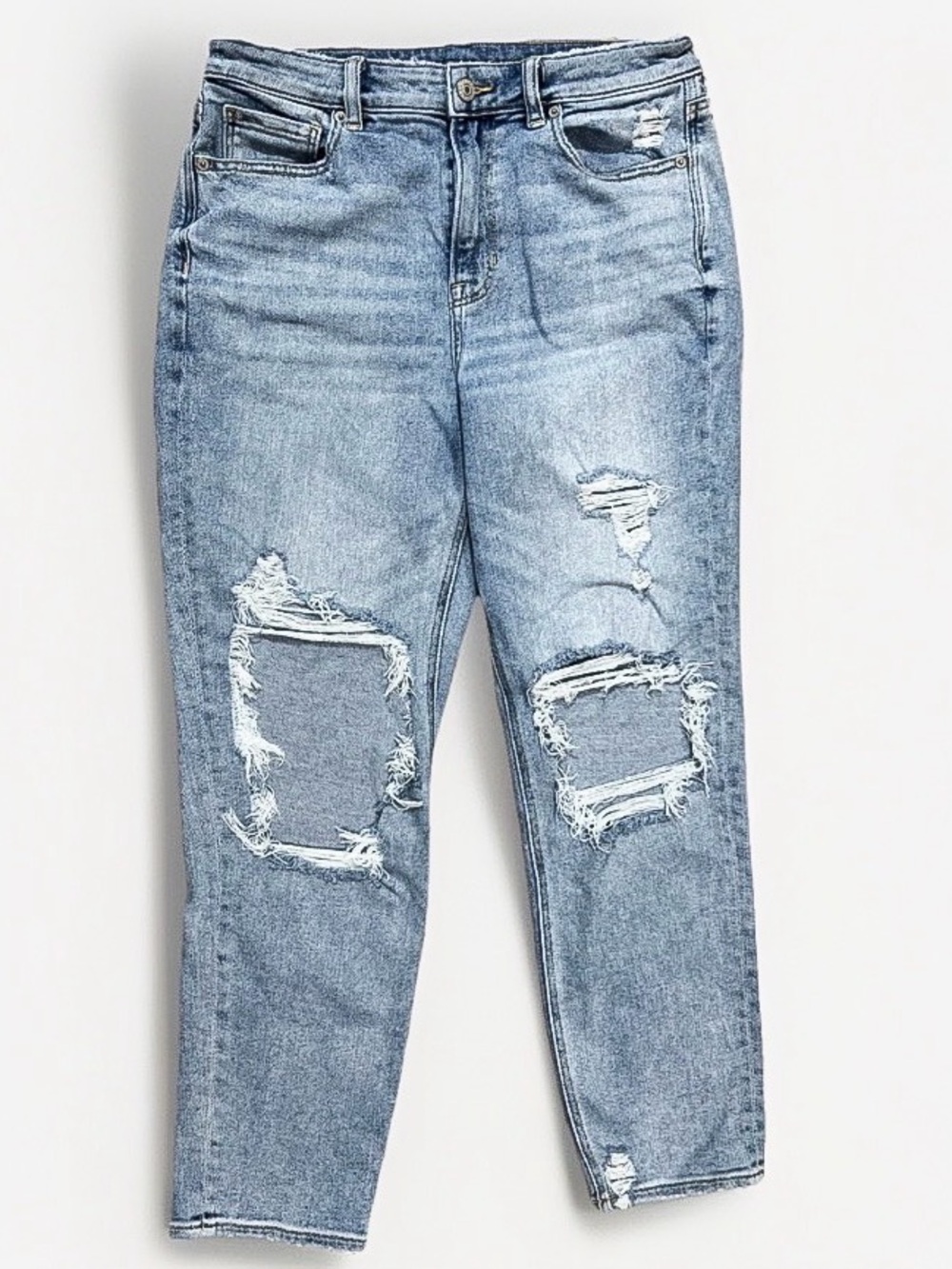 American Eagle Women’s Mom Jeans Distressed Size 8 Stretch